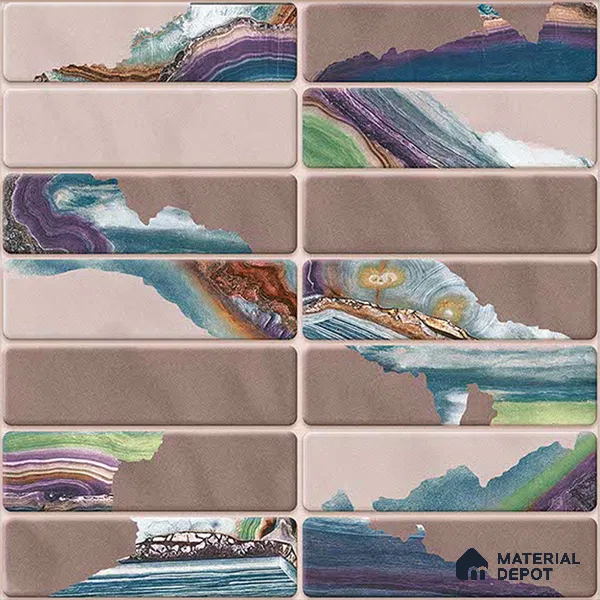 Subway Tile TL 09648 B Blash 214 Decor 12 x 12 inch Ceramic Matte Finish - 9 mm | Please Expect a Slight Variation of Pattern