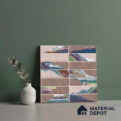Subway Tile TL 09648 B Blash 214 Decor 12 x 12 inch Ceramic Matte Finish - 9 mm | Please Expect a Slight Variation of Pattern