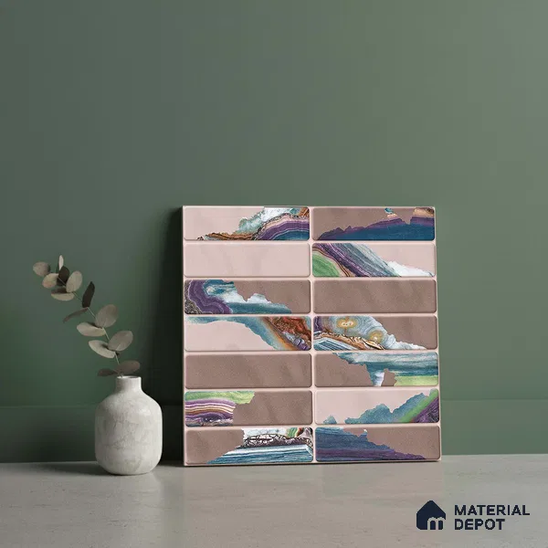 Subway Tile TL 09648 B Blash 214 Decor 12 x 12 inch Ceramic Matte Finish - 9 mm | Please Expect a Slight Variation of Pattern