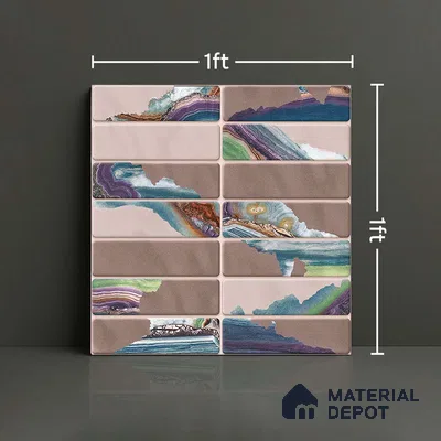 Subway Tile TL 09648 B Blash 214 Decor 12 x 12 inch Ceramic Matte Finish - 9 mm | Please Expect a Slight Variation of Pattern