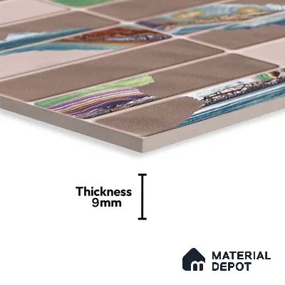Subway Tile TL 09648 B Blash 214 Decor 12 x 12 inch Ceramic Matte Finish - 9 mm | Please Expect a Slight Variation of Pattern