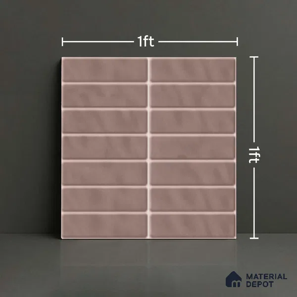 Subway Tile TL 09648 C Blash 214 Dark 12 x 12 inch Ceramic Matte Finish - 9 mm | Please Expect a Slight Variation of Pattern