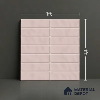 Subway Tile TL 09648 Blash 214 Light 12 x 12 inch Ceramic Matte Finish - 9 mm | Please Expect a Slight Variation of Pattern