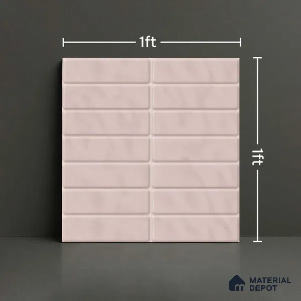 Subway Tile TL 09648 Blash 214 Light 12 x 12 inch Ceramic Matte Finish - 9 mm | Please Expect a Slight Variation of Pattern