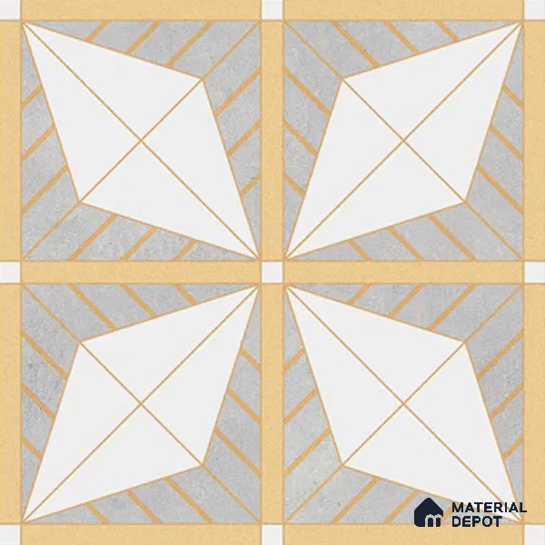 Patterned Tile TL 09643 71580 12 x 12 inch Ceramic Matte Finish - 9 mm | Please Expect a Slight Variation of Pattern