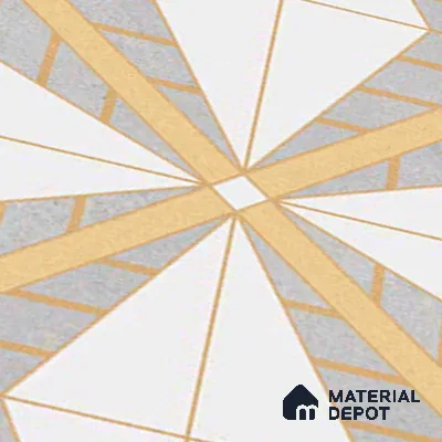 Patterned Tile TL 09643 71580 12 x 12 inch Ceramic Matte Finish - 9 mm | Please Expect a Slight Variation of Pattern