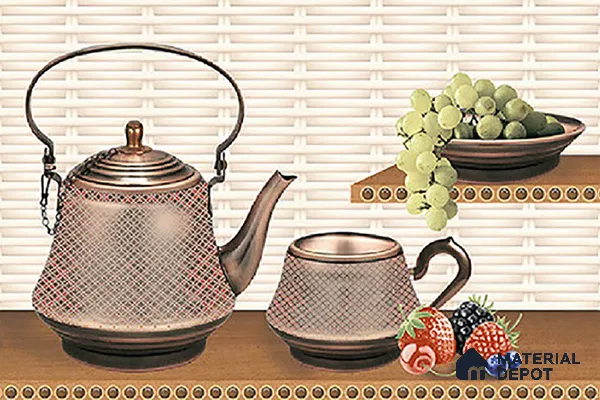 Patterned Tile TL 08277 B 4461 K1 18 x 12 inch Ceramic Glossy Finish - 7 mm