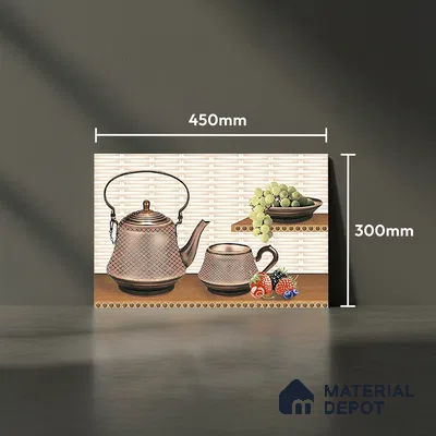 Patterned Tile TL 08277 B 4461 K1 18 x 12 inch Ceramic Glossy Finish - 7 mm