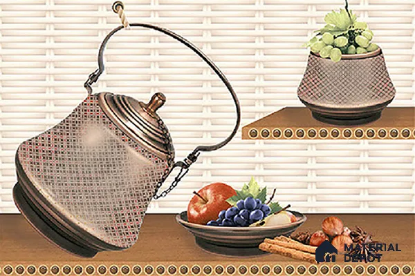 Patterned Tile TL 08277 C 4461 K2 18 x 12 inch Ceramic Glossy Finish - 7 mm