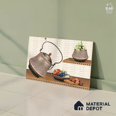 Patterned Tile TL 08277 C 4461 K2 18 x 12 inch Ceramic Glossy Finish - 7 mm