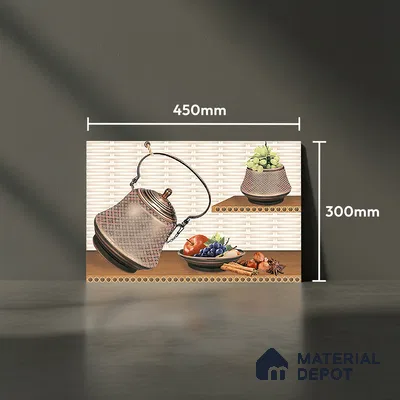 Patterned Tile TL 08277 C 4461 K2 18 x 12 inch Ceramic Glossy Finish - 7 mm
