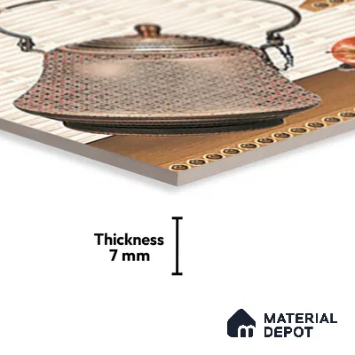 Patterned Tile TL 08277 C 4461 K2 18 x 12 inch Ceramic Glossy Finish - 7 mm