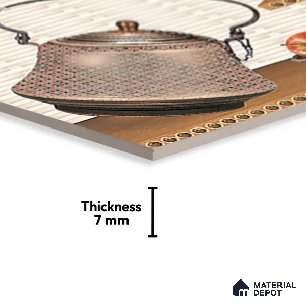 Patterned Tile TL 08277 C 4461 K2 18 x 12 inch Ceramic Glossy Finish - 7 mm