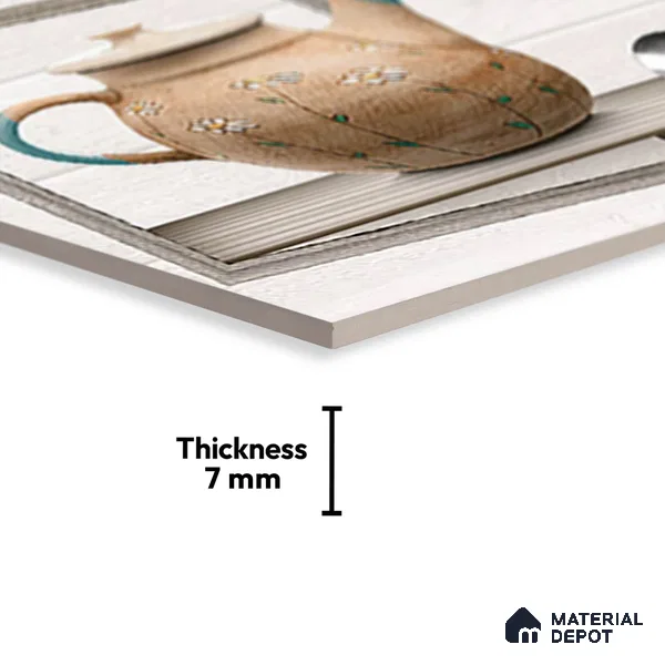 Patterned Tile TL 08278 C 4466 K2 18 x 12 inch Ceramic Glossy Finish - 7 mm