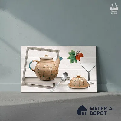 Patterned Tile TL 08279 B 4494 K2 18 x 12 inch Ceramic Glossy Finish - 7 mm