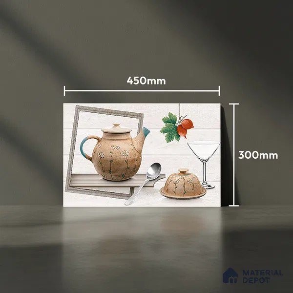 Patterned Tile TL 08279 B 4494 K2 18 x 12 inch Ceramic Glossy Finish - 7 mm