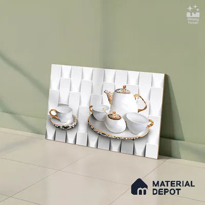 Patterned Tile TL 08273 B 1692 K1 18 x 12 inch Ceramic Glossy Finish - 7 mm