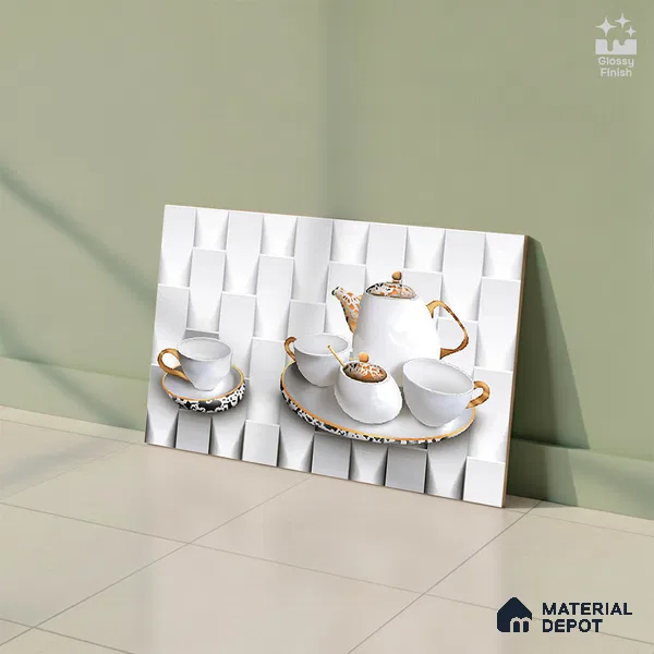 Patterned Tile TL 08273 B 1692 K1 18 x 12 inch Ceramic Glossy Finish - 7 mm