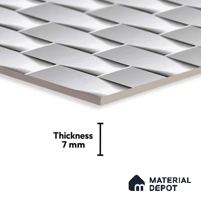 Patterned Tile TL 08273 C 1692 D 18 x 12 inch Ceramic Glossy Finish - 7 mm