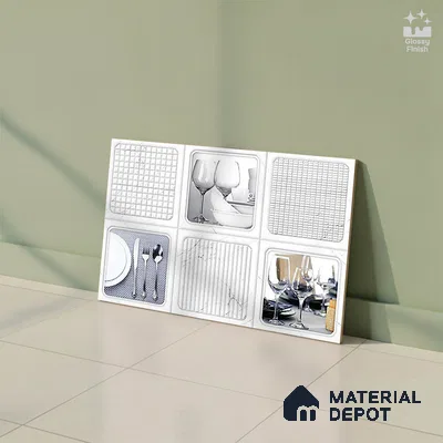 Patterned Tile TL 08280 C 5211 K2 18 x 12 inch Ceramic Glossy Finish - 7 mm