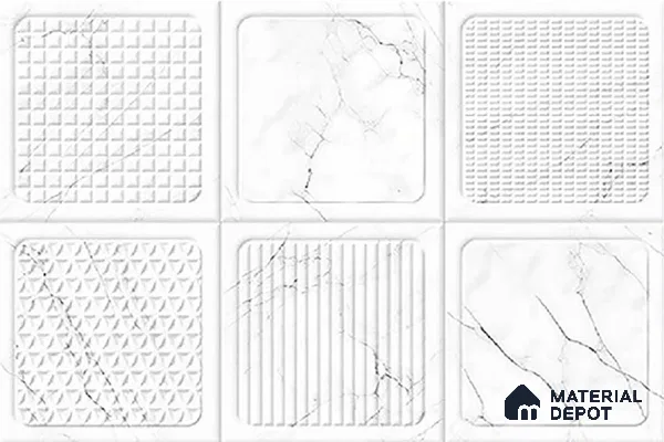 Patterned Tile TL 08280 5211 L 18 x 12 inch Ceramic Glossy Finish - 7 mm