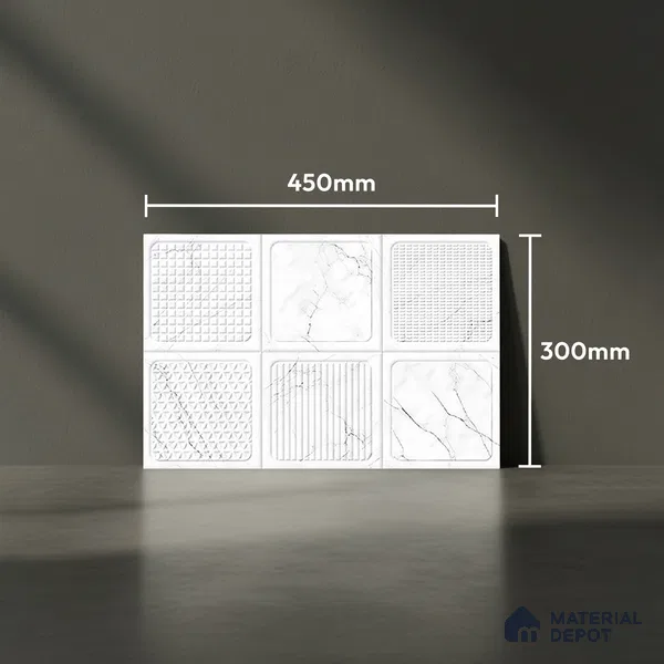Patterned Tile TL 08280 5211 L 18 x 12 inch Ceramic Glossy Finish - 7 mm
