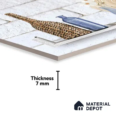 Patterned Tile TL 08275 C 4422 K2 18 x 12 inch Ceramic Glossy Finish - 7 mm
