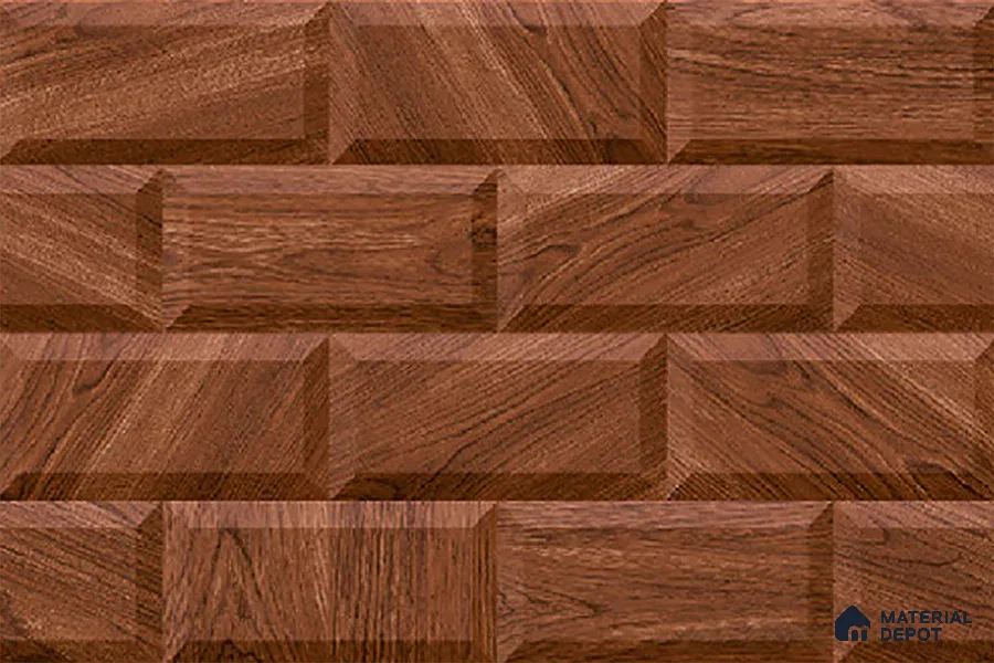 Wooden Wall Tile TL 08272 B 1680 D 18 x 12 inch Ceramic Glossy Finish - 7 mm