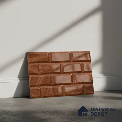 Wooden Wall Tile TL 08272 B 1680 D 18 x 12 inch Ceramic Glossy Finish - 7 mm