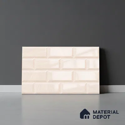 Faux Subway Wall Tile TL 08272 C 1680 L 18 x 12 inch Ceramic Glossy Finish - 7 mm | Suitable For Kitchen, Bathroom, Dining Area