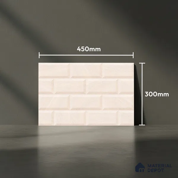 Faux Subway Wall Tile TL 08272 C 1680 L 18 x 12 inch Ceramic Glossy Finish - 7 mm | Suitable For Kitchen, Bathroom, Dining Area