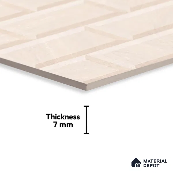 Faux Subway Wall Tile TL 08272 C 1680 L 18 x 12 inch Ceramic Glossy Finish - 7 mm | Suitable For Kitchen, Bathroom, Dining Area