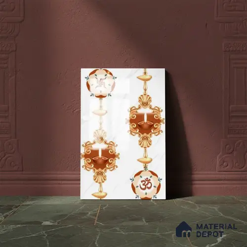 Patterned Tile TL 08271 B 1444 AHL 18 x 12 inch Ceramic Glossy Finish - 7 mm