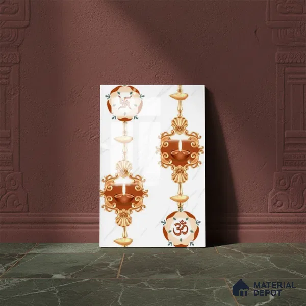 Patterned Tile TL 08271 B 1444 AHL 18 x 12 inch Ceramic Glossy Finish - 7 mm