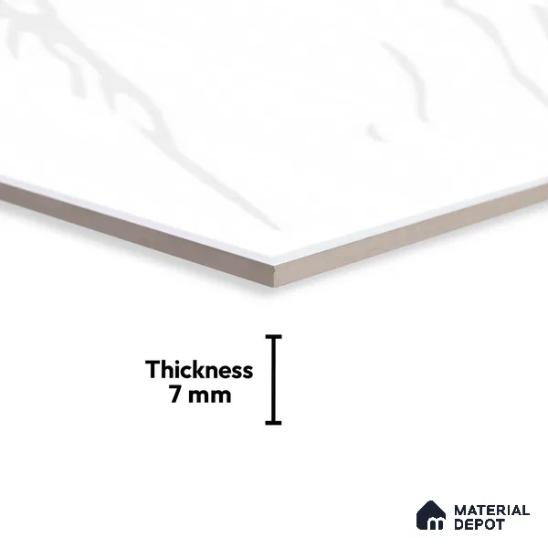 Marble Tile TL 08271 1444 L 18 x 12 inch Ceramic Glossy Finish - 7 mm