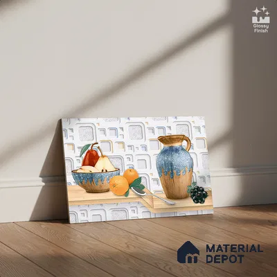 Patterned Tile TL 08276 B 4430 K1 18 x 12 inch Ceramic Glossy Finish - 7 mm