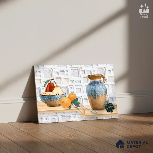 Patterned Tile TL 08276 B 4430 K1 18 x 12 inch Ceramic Glossy Finish - 7 mm