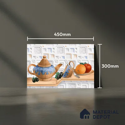 Patterned Tile TL 08276 C 4430 K2 18 x 12 inch Ceramic Glossy Finish - 7 mm