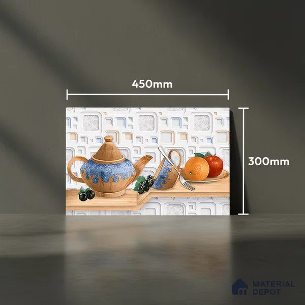 Patterned Tile TL 08276 C 4430 K2 18 x 12 inch Ceramic Glossy Finish - 7 mm