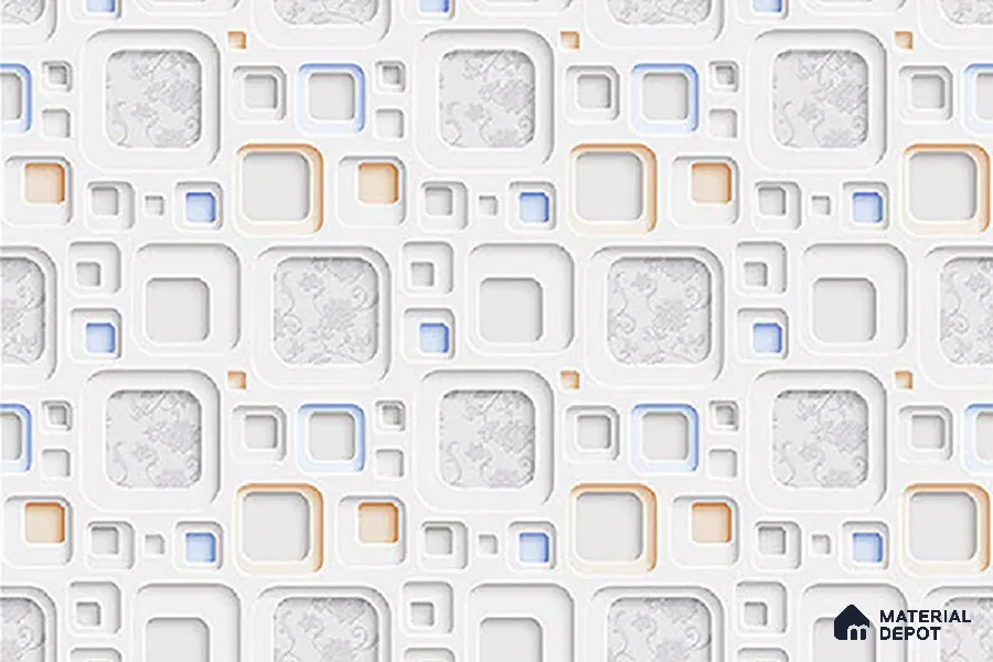 Patterned Tile TL 08276 4430 L 18 x 12 inch Ceramic Glossy Finish - 7 mm