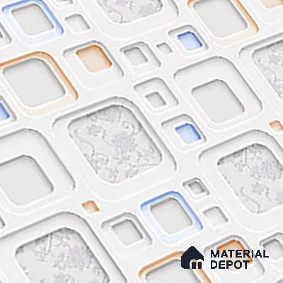 Patterned Tile TL 08276 4430 L 18 x 12 inch Ceramic Glossy Finish - 7 mm