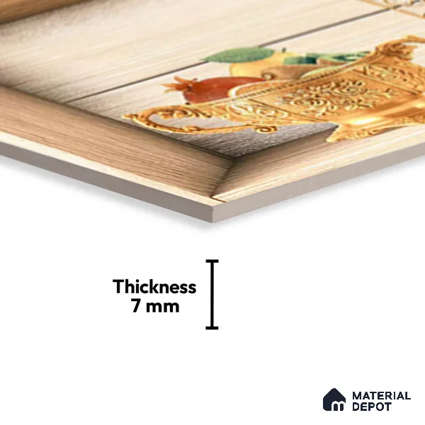 Patterned Tile TL 08274 B 2256 K2 18 x 12 inch Ceramic Glossy Finish - 7 mm