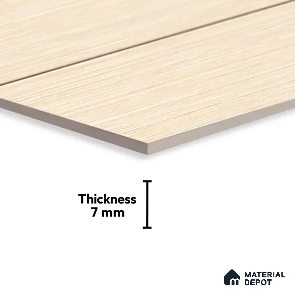 Wood Tile TL 08274 2256 L 18 x 12 inch Ceramic Glossy Finish - 7 mm