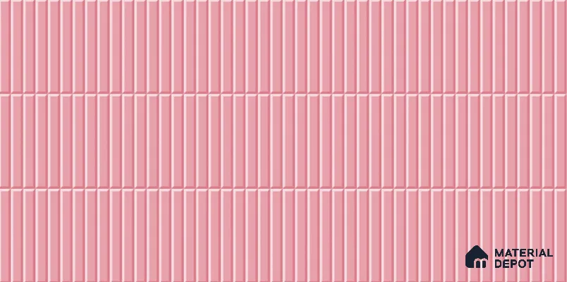 Faux Subway Tile TL 08029 C  Blue Pace Pink 2 ft x 1 ft Ceramic Glossy Finish - 9 mm | Suitable for Bathroom & Kitchen | Please Expect a Slight Variation of Pattern