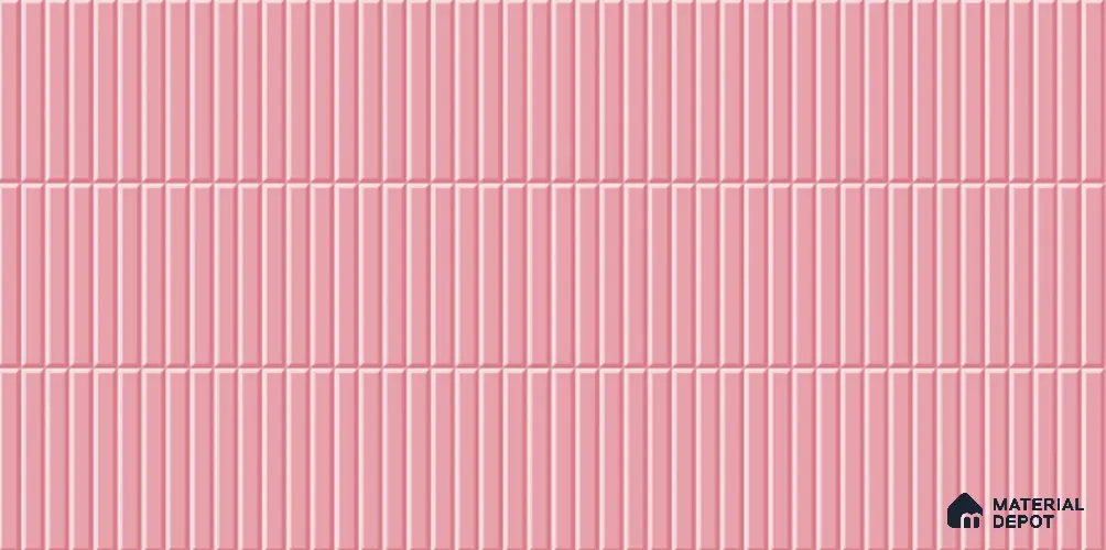 Faux Subway Tile TL 08029 C Blue Pace Pink 2 ft x 1 ft Ceramic Glossy Finish - 9 mm | Suitable for Bathroom & Kitchen | Please Expect a Slight Variation of Pattern