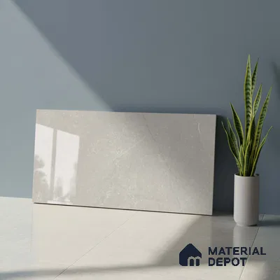 Marble Wall Tile TL 09735 B 25144 2 ft x 1 ft Grey Ceramic Glossy Finish Dark Tile - 9 mm | Ideal for Bathroom, Kitchen