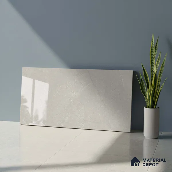 Marble Wall Tile TL 09735 B 25144 2 ft x 1 ft Grey Ceramic Glossy Finish Dark Tile - 9 mm | Ideal for Bathroom, Kitchen