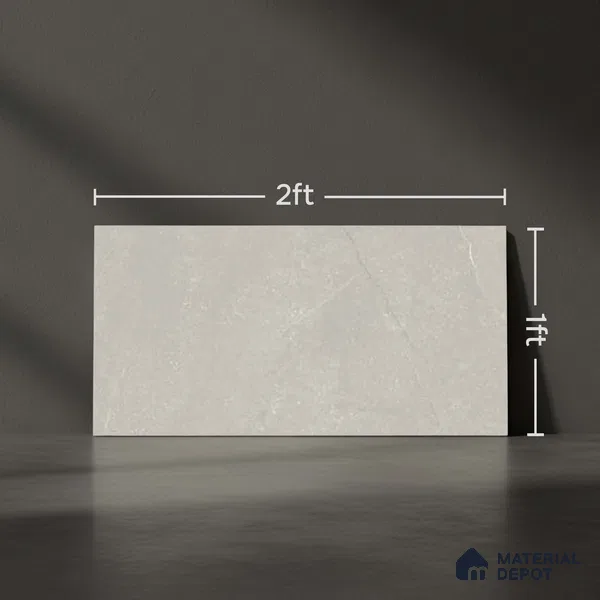 Marble Wall Tile TL 09735 B 25144 2 ft x 1 ft Grey Ceramic Glossy Finish Dark Tile - 9 mm | Ideal for Bathroom, Kitchen