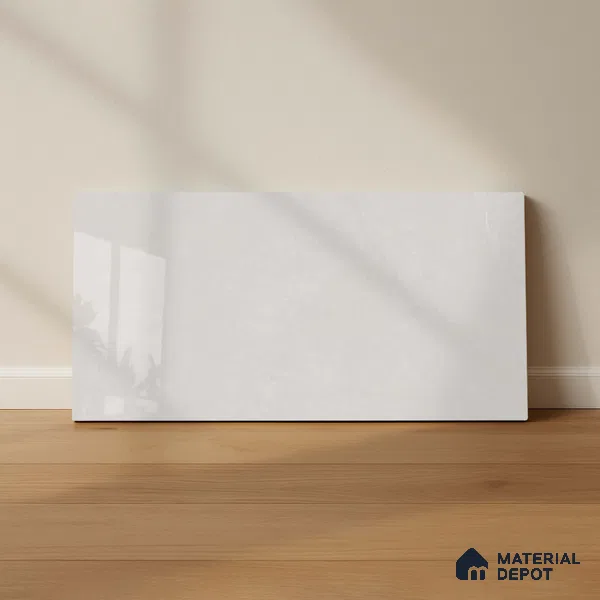 Marble Wall Tile TL 09735 25144 2 ft x 1 ft Light Grey Ceramic Glossy Finish Light Tile - 9 mm | Ideal for Bathroom, Kitchen