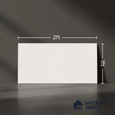 Marble Wall Tile TL 09735 25144 2 ft x 1 ft Light Grey Ceramic Glossy Finish Light Tile - 9 mm | Ideal for Bathroom, Kitchen